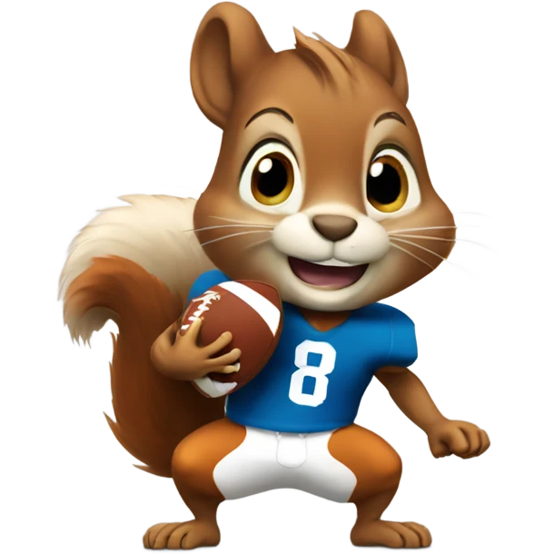 Squirrel playing football  emoji