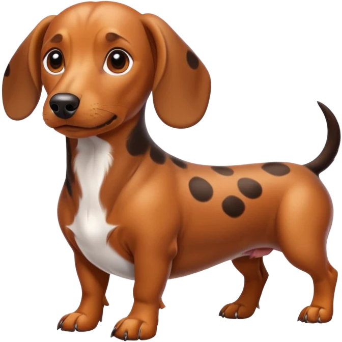 Muscular dachshund  emoji