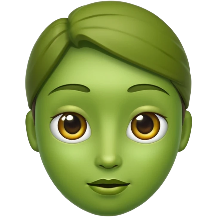 olive with face emoji