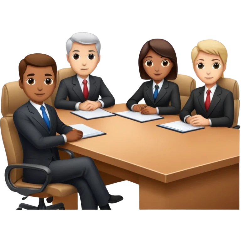 executive committee sitting at a table emoji