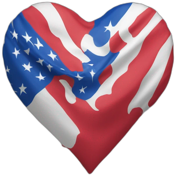 Coeur devant un drapeau de la coree emoji