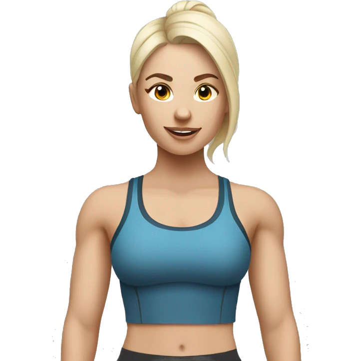 personal trainer woman white skin emoji