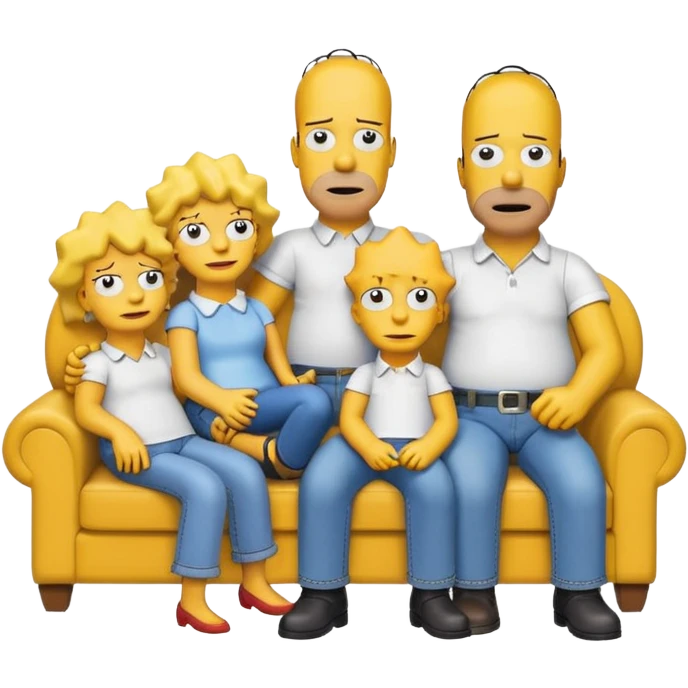 the simpsons in a couch emoji