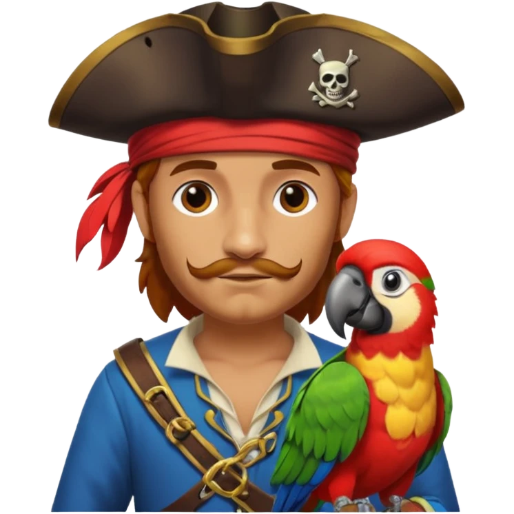 pirate and parrot emoji