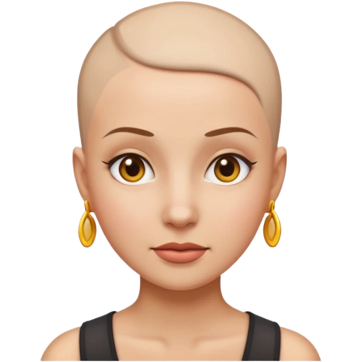 Emoji femme crâne rasé  emoji
