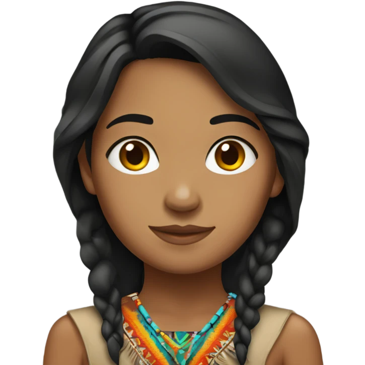 indigenous brunette girl emoji