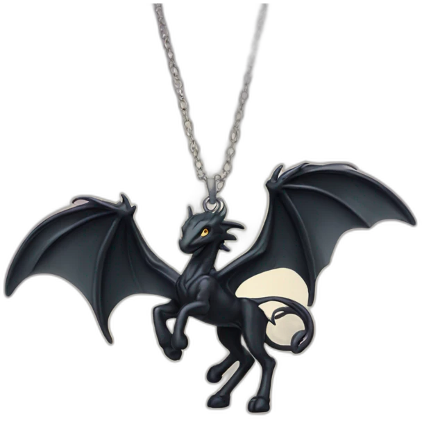Thestral necklace emoji