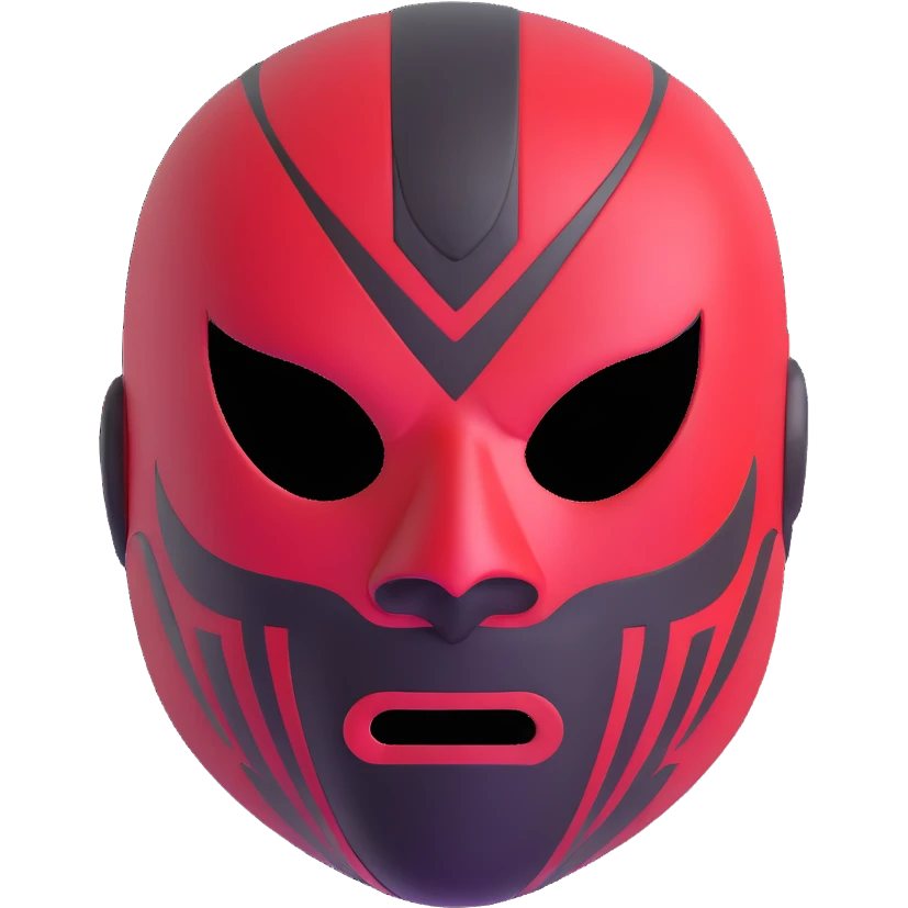 red and black luchador mask emoji