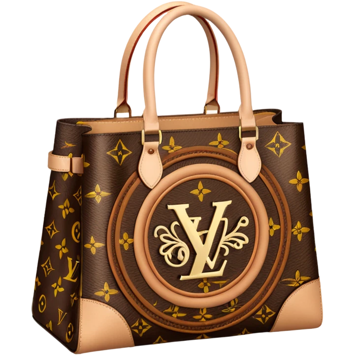 A Louis Vuitton shopping bag emoji