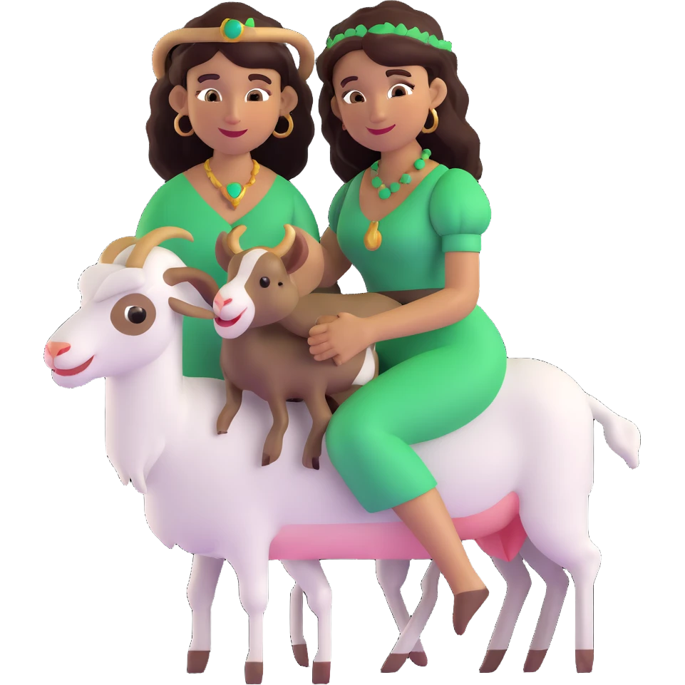 Esmeralda with her pet goat Djali emoji