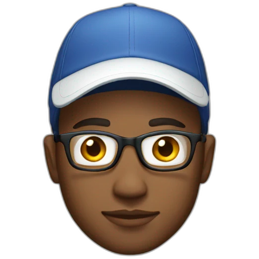 male web designer wearing an Etudes cap emoji