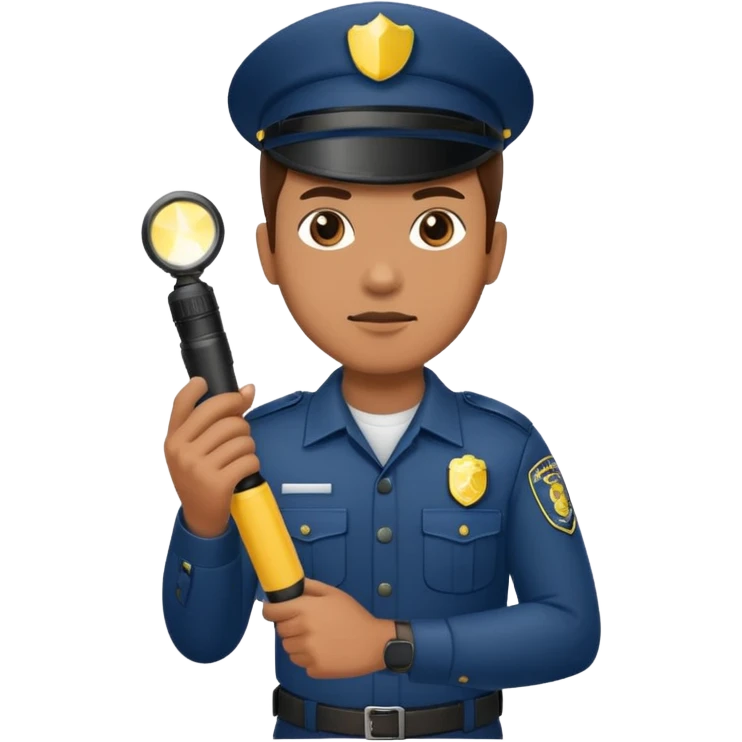 Security Guard with Flashlight left emoji
