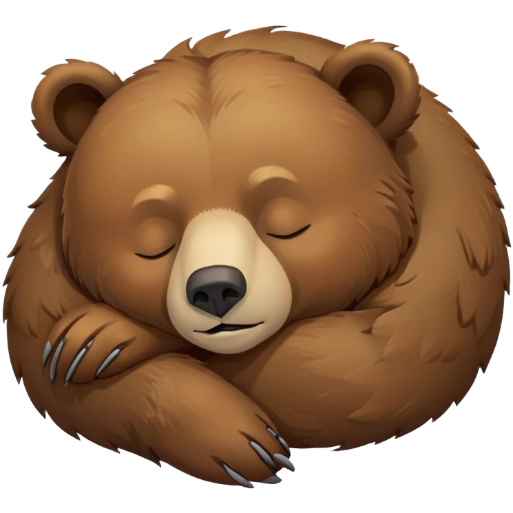 Bear sleeping on back  emoji