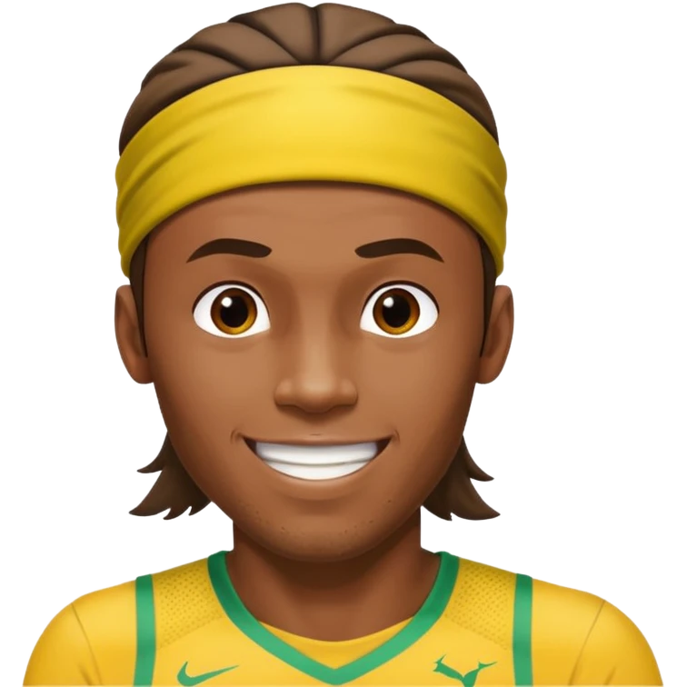 usain bolt half body with head band,half body,  emoji