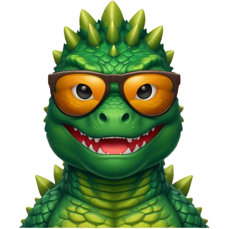 Godzilla wearing sunglasses emoji