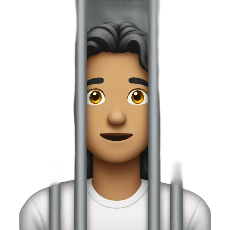Person behind jail bars emoji