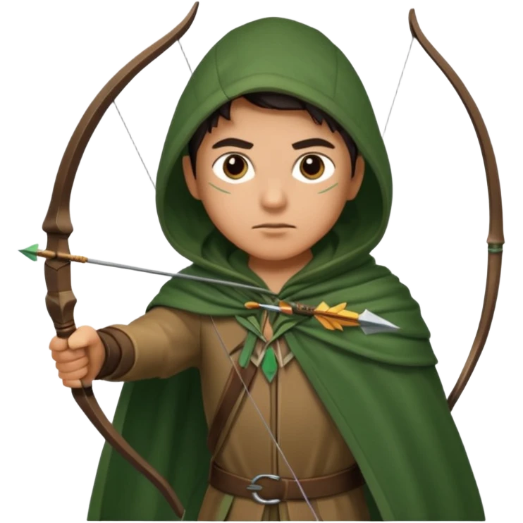 The classic hunter image with bow and arrow emoji