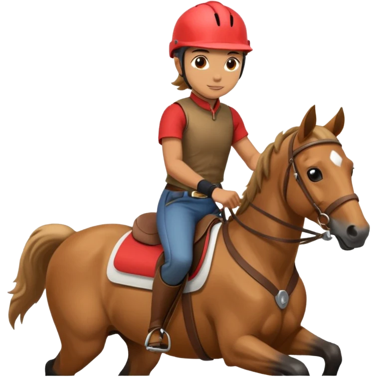 Person riding horse emoji