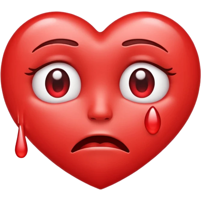 heart eyes emoji but crying  emoji