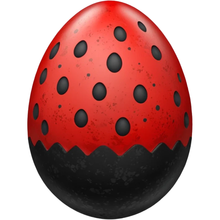 easter egg red and black faded emoji