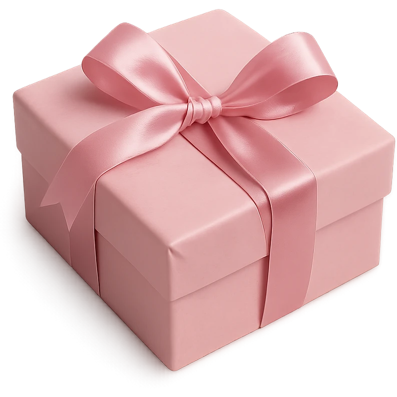 pink gift box emoji