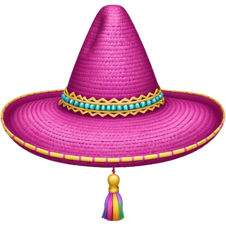 sombrero de  egresados color rosa emoji