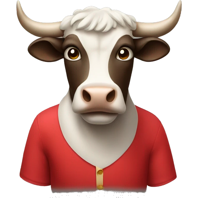 Bull with a red shirt emoji