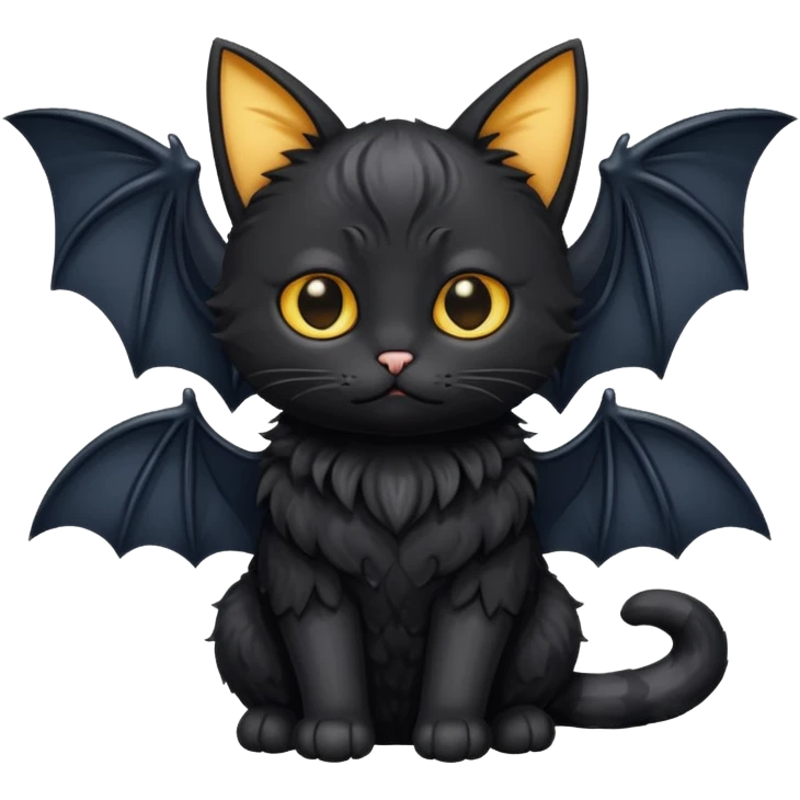 Cat with bat wings emoji