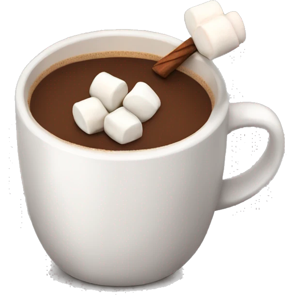 Hot chocolate with marshmallows  emoji