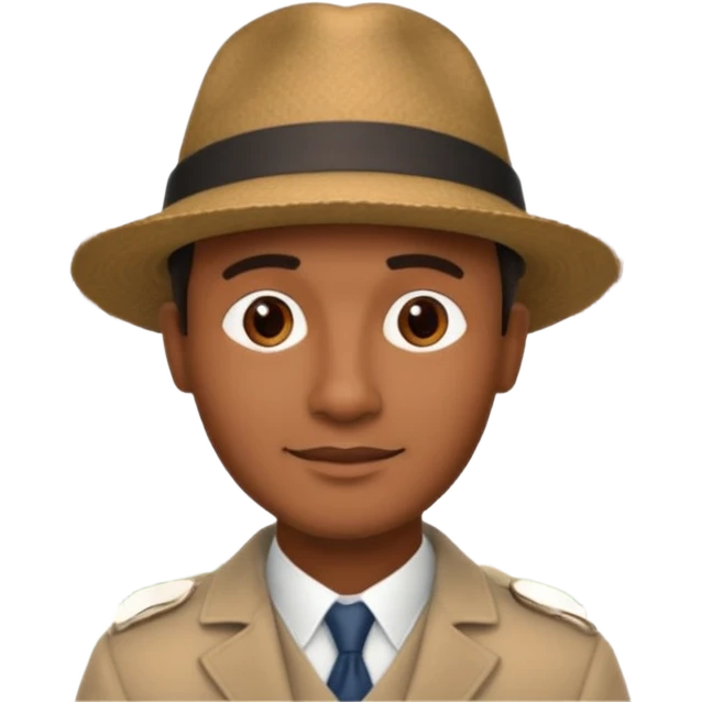 Homme. Créole réunionnais avec chapeau tour eifeil emoji