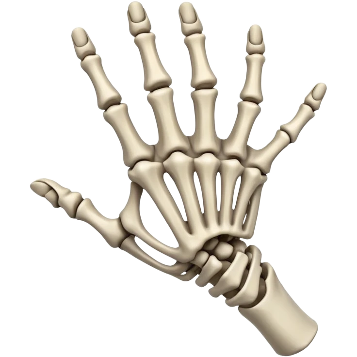 Skeleton hand  emoji