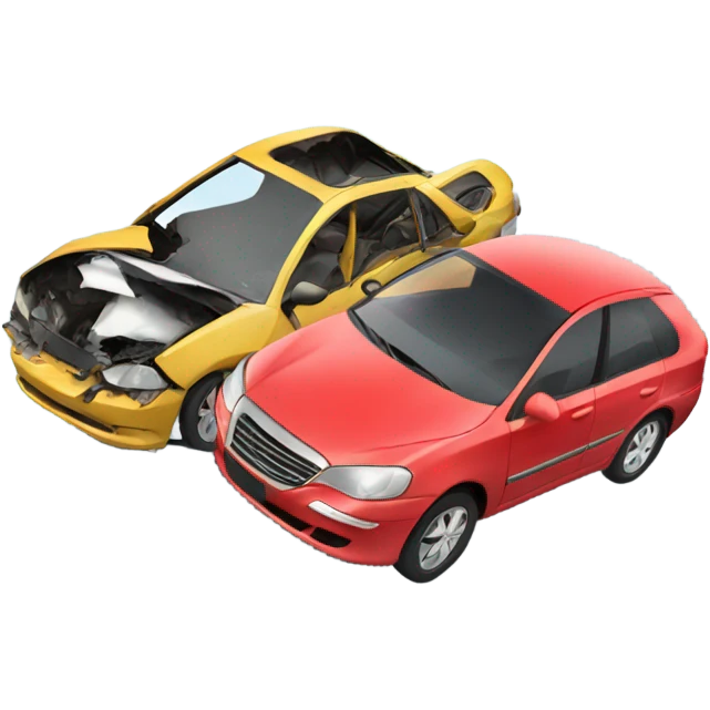 Car going into other car emoji
