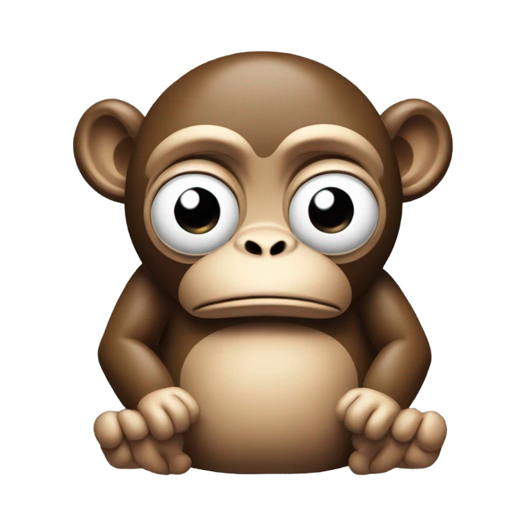 Really really really sad monkey emoji