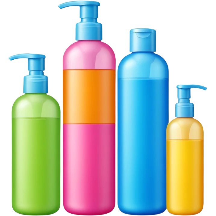 3 shampoo bottles  emoji