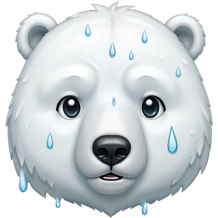 polar bear with tears emoji