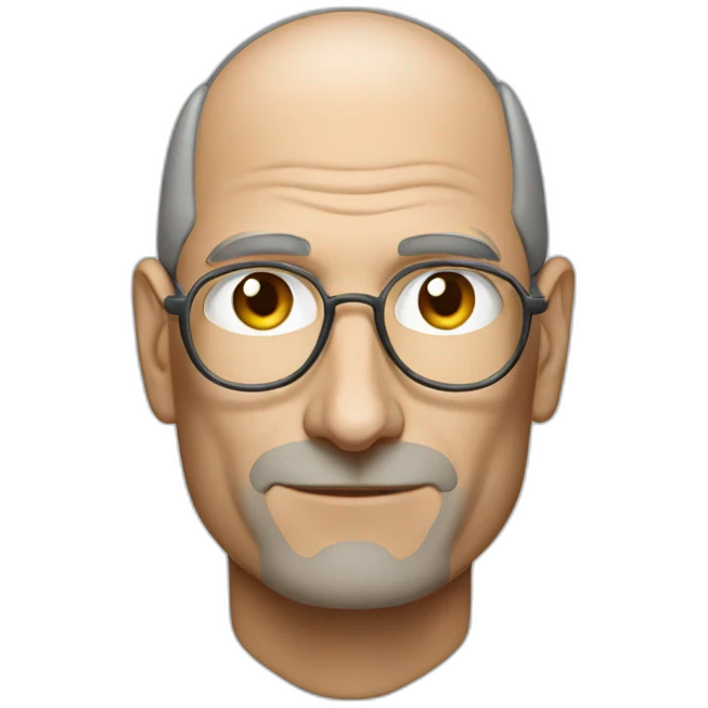 Steve Jobs with Apple Vision Pro emoji