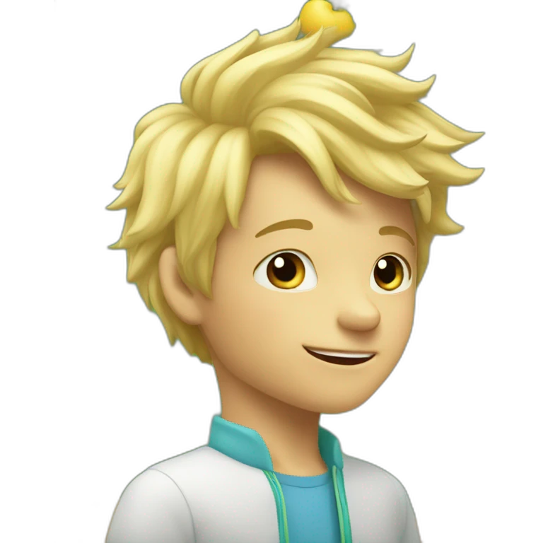 6 y.o. blondy boy likes chemitry emoji