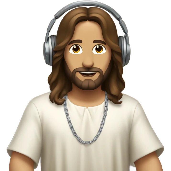 Jesus Christ DJing emoji