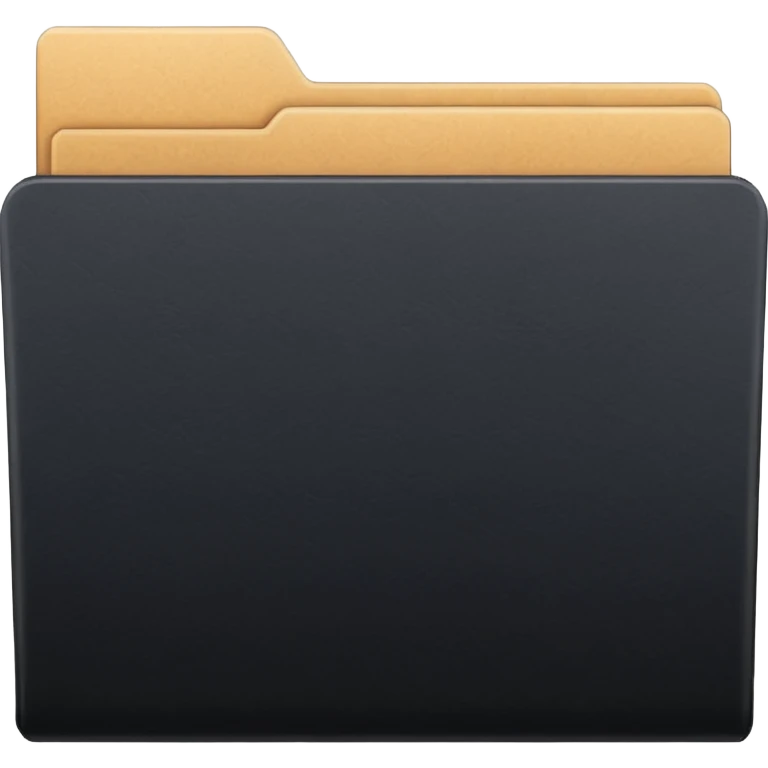 a single closed black top tab file folder emoji