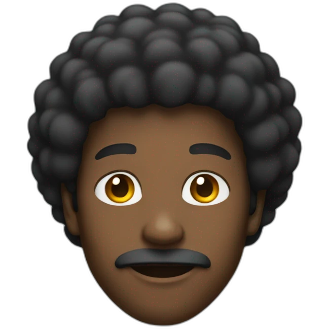 Black Guy with big Afro  emoji
