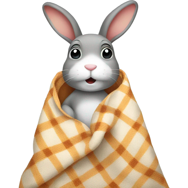 Rabbit in a blanket emoji