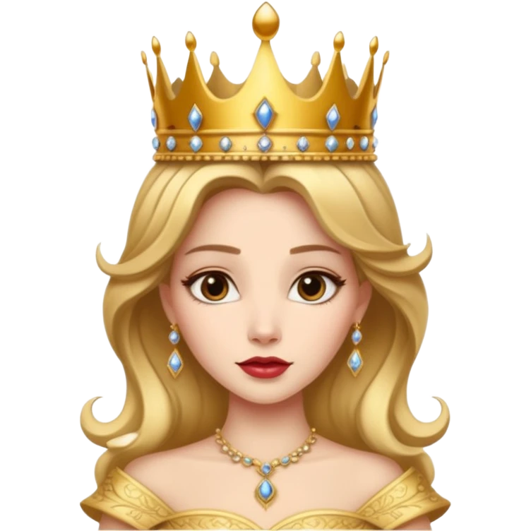 beauty and the beast queen in crown emoji