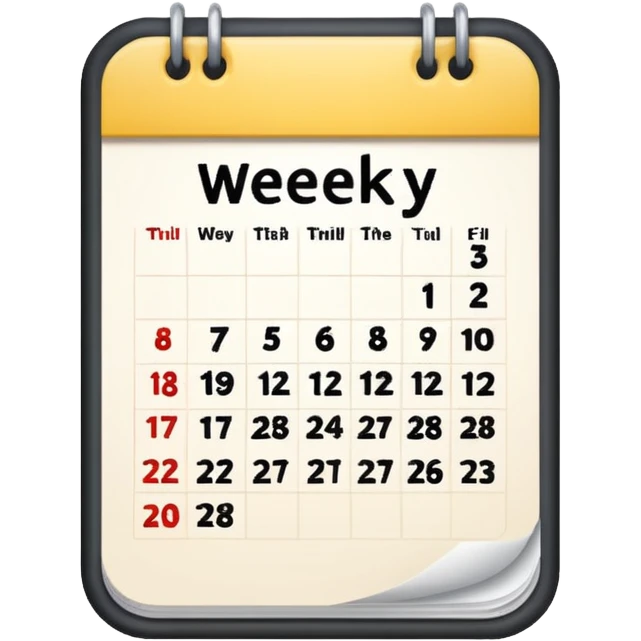 Weekly calendar emoji