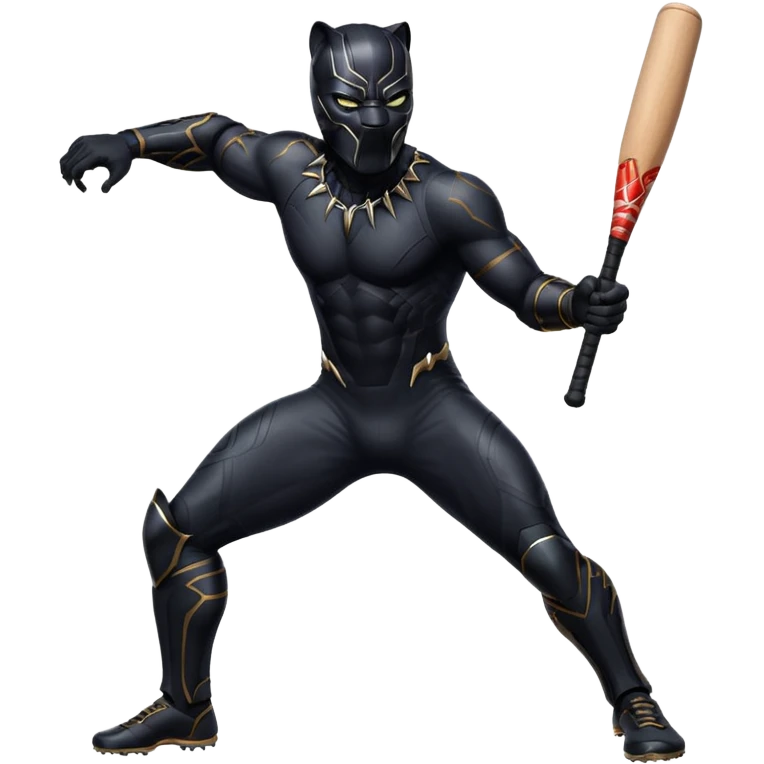 Black Panther in cricket emoji