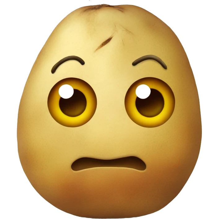 one single potato without eyes, nose, mouth emoji