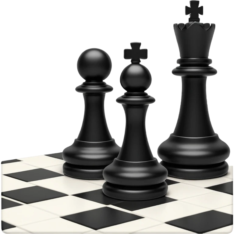 black and white checker board with chess piece emoji