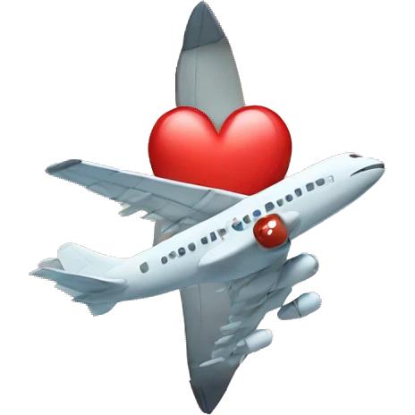 Hearth with a plane emoji