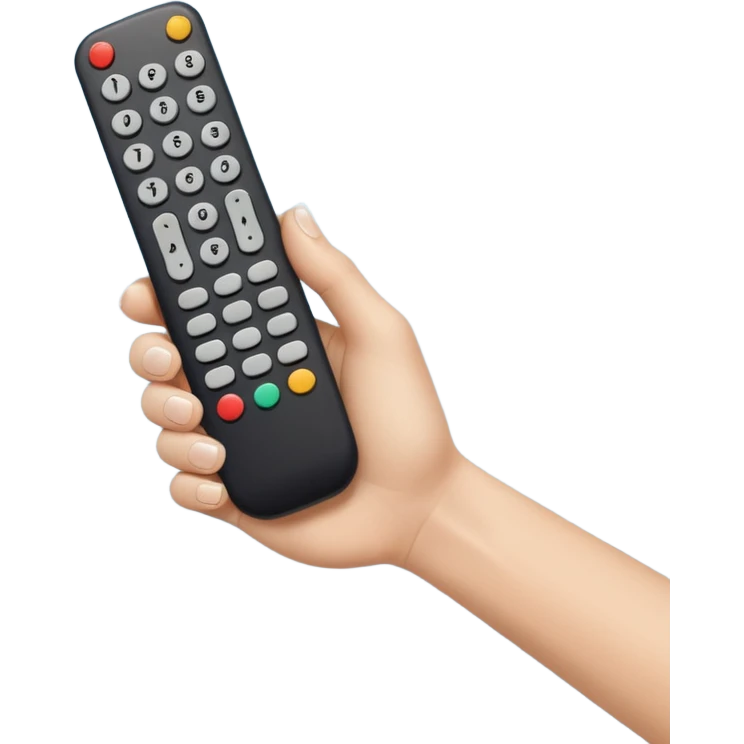 Hand Holding a remote control emoji