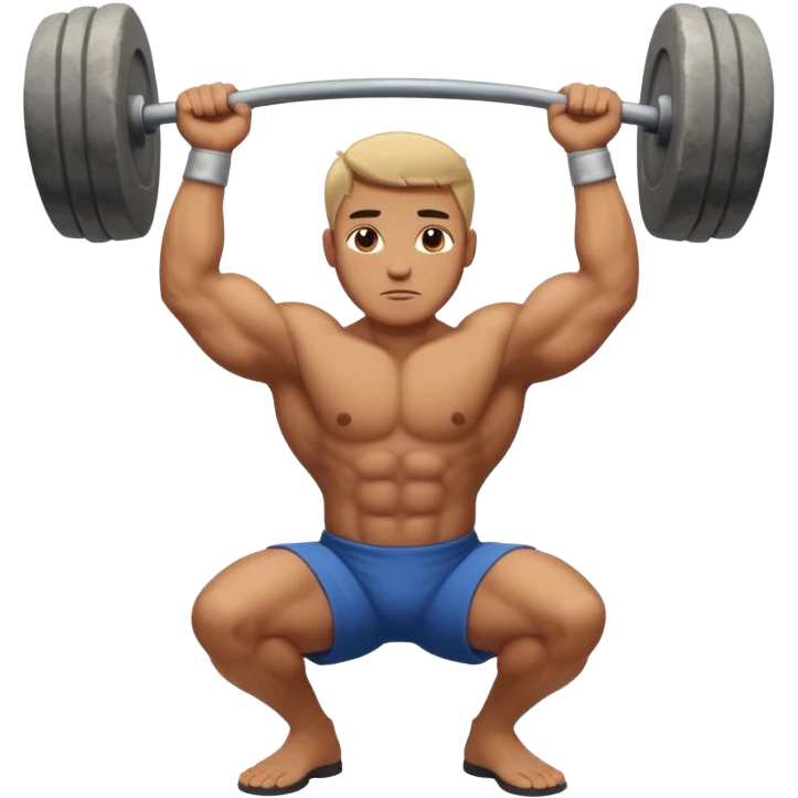 man lifting a big stone emoji