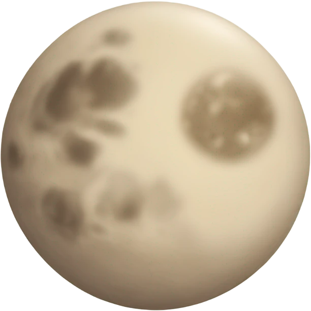 Beige moon emoji